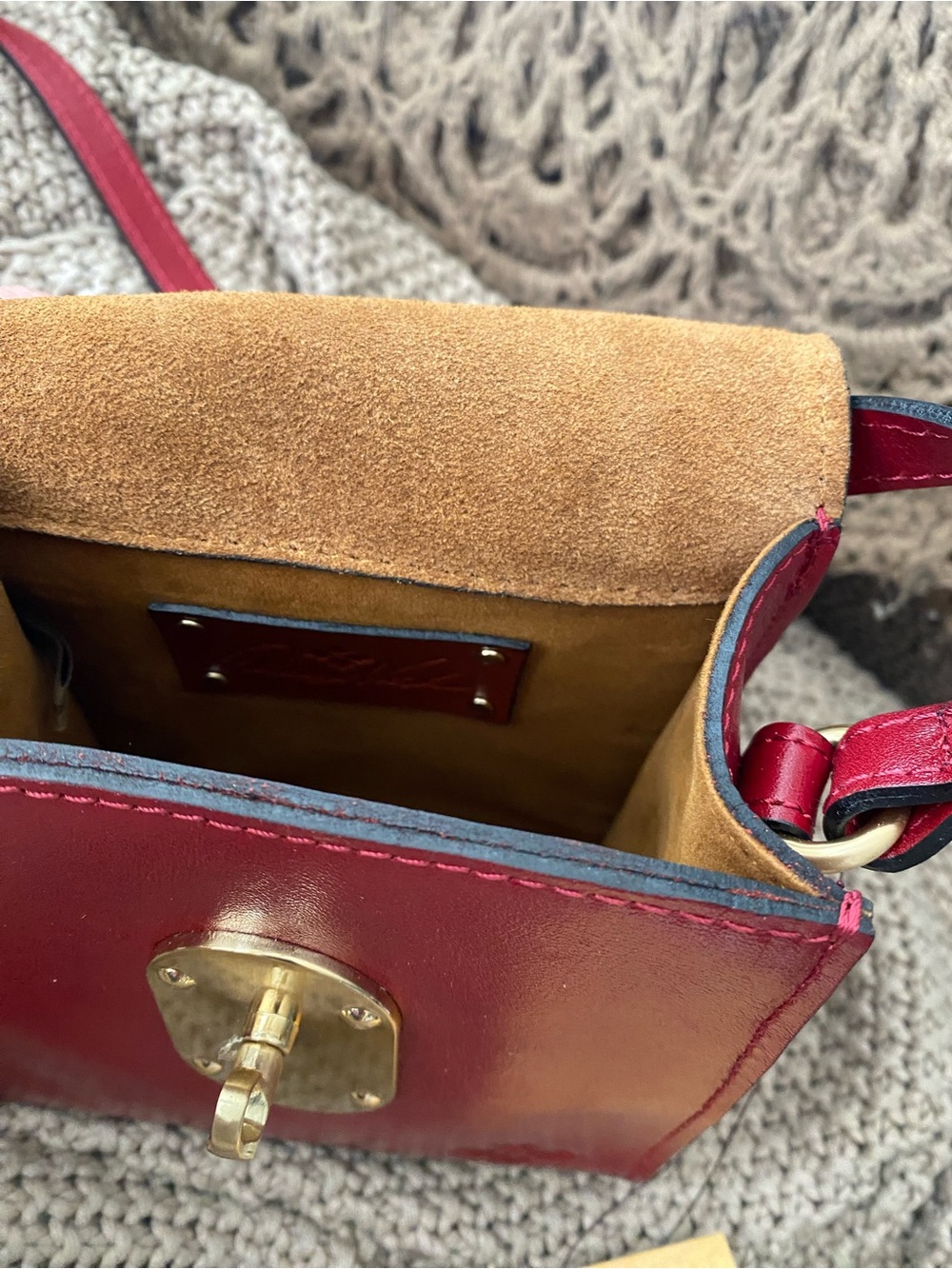 Patricia Nash burgundy leather crossbody NEW NWT handbag - Picture 5 of 6